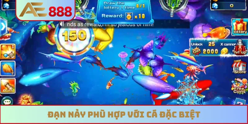 Đạn nảy phù hợp với cá đặc biệt